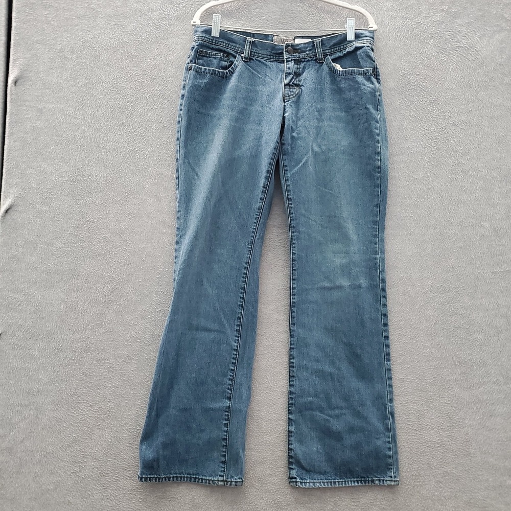 VINTAGE Vans Junior Jeans 9 Blue Bootcut Low‎ Rise Skater Y2K (32x32)